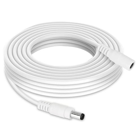 Tonton 16.5FT Power Extension Cable 5.5 mm x 2.1 mm 5521 Male to Female 12V DC Adapter Cord for CCTV