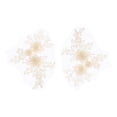 thumbnail image 1 of Uxcell 2 Pcs Apliques de Encaje de Flores 3D Parche de Encaje Bordado Adición de Embellecimientos para Vestido de Novia Ropa Accesorios de Manualidades Decoración de Encaje, Beige (20cm), 1 of 6