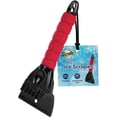 thumbnail image 2 of SCRUBIT Compact Ice Scraper Tool Foam Grip Snow Scraper for Car Windshield, Red, 2 of 7