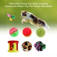 thumbnail image 1 of Flmtop 24Pcs/Set Funny Cat Stick Creative Interactive Kitten Toy Pet Teaser Bell Balls, 1 of 8
