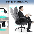 thumbnail image 5 of Bossin Big and Tall Executive Office Chair 400lbs with Flip-up Arms for Adult, Ergonomic High Back Lumber Support Adjustable Computer Desk Chair, 5 of 7