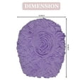 thumbnail image 5 of Home Weavers Bell Flower Bathroom Rug Toilet Lid Seat Cover Elastic Edges, 100% Cotton Soft Universal Fit for Standard Oblong Round Bath Room Bowl Lids, Washable 18"x18" Toilet Lid Cover, Purple, 5 of 9