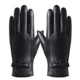 thumbnail image 4 of UJNDER Ladies' 2025 Autumn Winter Solid Color Versatile Windproof Thick Cold Leather Gloves for Enhanced Warmth and Comfort Black, 4 of 5