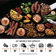 Blackstone Original Outdoor Griddle, 4-Burner 36 Propane Flat Top Grill with Hood, Black