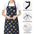 thumbnail image 6 of Pofeuu Fastfood Print Waterproof Apron with Pockets Adjustable Cooking Aprons Kitchen Bib for Baking Household Cleaning, 6 of 8