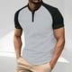 thumbnail image 1 of pstuiky Camisa de manga corta para hombre, Blusas deportivas informales de verano para hombre, de manga corta, color liso, con cuello en V camisas casuales para hombre m, 1 of 5