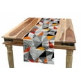 thumbnail image 1 of Geometric Table Runner, Polygonal Pattern Checkered Design Triangles and Lines Pattern Modern Art, Dining Room Kitchen Rectangular Runner, 3 Sizes, by Ambesonne, 1 of 2