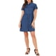 thumbnail image 2 of Vestidos de verano de manga corta con botones para mujer INSPIRE CHIC L Azul cielo, 2 of 7