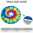 thumbnail image 6 of Rainbow Tie Dye Radial Pattern Round Fitted Tablecloth with Elastic Edge,Dining Table Cover Waterproof,Outdoor Round Tablecloth for Camping,Dining,Indoor and Outdoor, 6 of 7