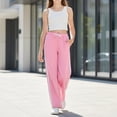 thumbnail image 4 of Girls Baggy Sweatpants Straight Leg Drawstring Athletic Pants Elastic Waist Striped Joggers Loose Soft Stretchy Trousers, 4 of 8