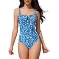 thumbnail image 5 of qafoshin Womens One Piece Swimsuits Spaghetti Strap Summer Bathing Suits Floral Printed Beach Vacation Swimwear, 5 of 8