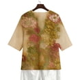 thumbnail image 6 of Womens Plus Tops Casual Fashion Printed Short Sleeve Button Shirt Loose T-shirt Blouse, 6 of 9