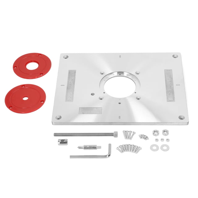 Enrutador de carpintería, recortador de placa, enrutador, placa de inserción de mesa, accesorio de herramienta de perforación de agujeros de carpintero, 30CM