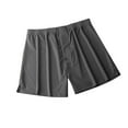 thumbnail image 2 of ruhuadgb Mid-rise Elastic Waistband Ice Silk Breathable Holes Sleeping Shorts Men Summer Casual Short Pajama Pants, 2 of 8