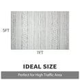 thumbnail image 4 of VUNATE Rugs for Living Room 5x7 Washable Area Rug Soft Non-Slip Bedroom Dining Room Floor Accent Rug Boho Carpet Indoor Rug Black, 4 of 7