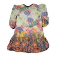 thumbnail image 2 of Lipstik Girl's Toddler - Long Sleeve Dress - 6 Different Prints & Styles 24290-4 (Multicolor Peace), 2 of 3