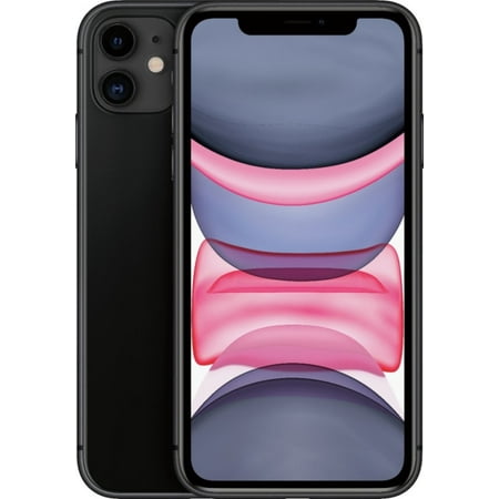 Apple iPhone 11 64GB Fully Unlocked (Verizon + Sprint + GSM Unlocked) - Black (Fair Cosmetics, Fully Functional) + LiquidNano Screen Protector