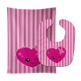 thumbnail image 1 of Carolines Treasures BB6982STBU Breast Cancer Awareness Ribbon Heart Baby Bib & Burp Cloth, 1 of 1