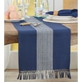thumbnail image 3 of Fennco Styles Block Print Cotton Placemats 14" W X 20" L, Set of 4 - Navy Blue Table Mats for Everyday Use, Dining Table Décor, Banquets, Family Gatherings, and Special Events, 3 of 3