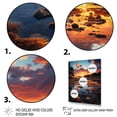 thumbnail image 3 of Designart "Sunset In New Jersey horizon" New Jersey Floater Framed Canvas Print, 3 of 7