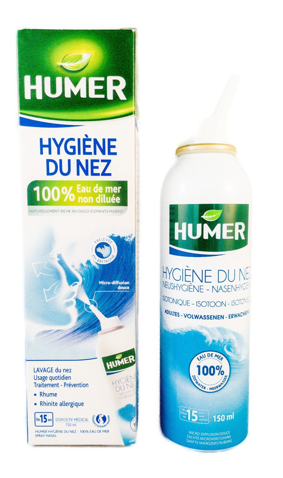 Humer Nez Bouché Spray Nasal 100% Eau De Mer Adulte 50ml