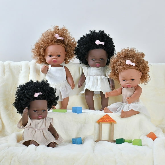 wycnly Toys 14inch Black Doll Full Enamel Doll Doll Puppet Explosives Head Enamel Doll Girl Toy，Children's Birthday Gifts Christmas Gifts Kids Toys Flyer Deals