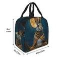 thumbnail image 2 of Bingfone Moon Night Sky Cute Rabbit Print Lunch Bag Insulated Lunch Box, Small Leakproof Cooler Food Lunch Containers Reusable High Capacity Lunch Tote Bags for Work, Travel, Outdoor, 2 of 5