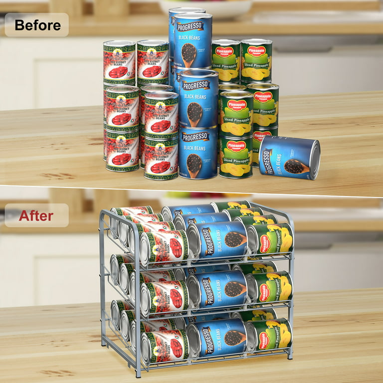 Stackable Can Storage Dispenser Holds up to 72 Cans for Kitchen Cabinet  Pantry