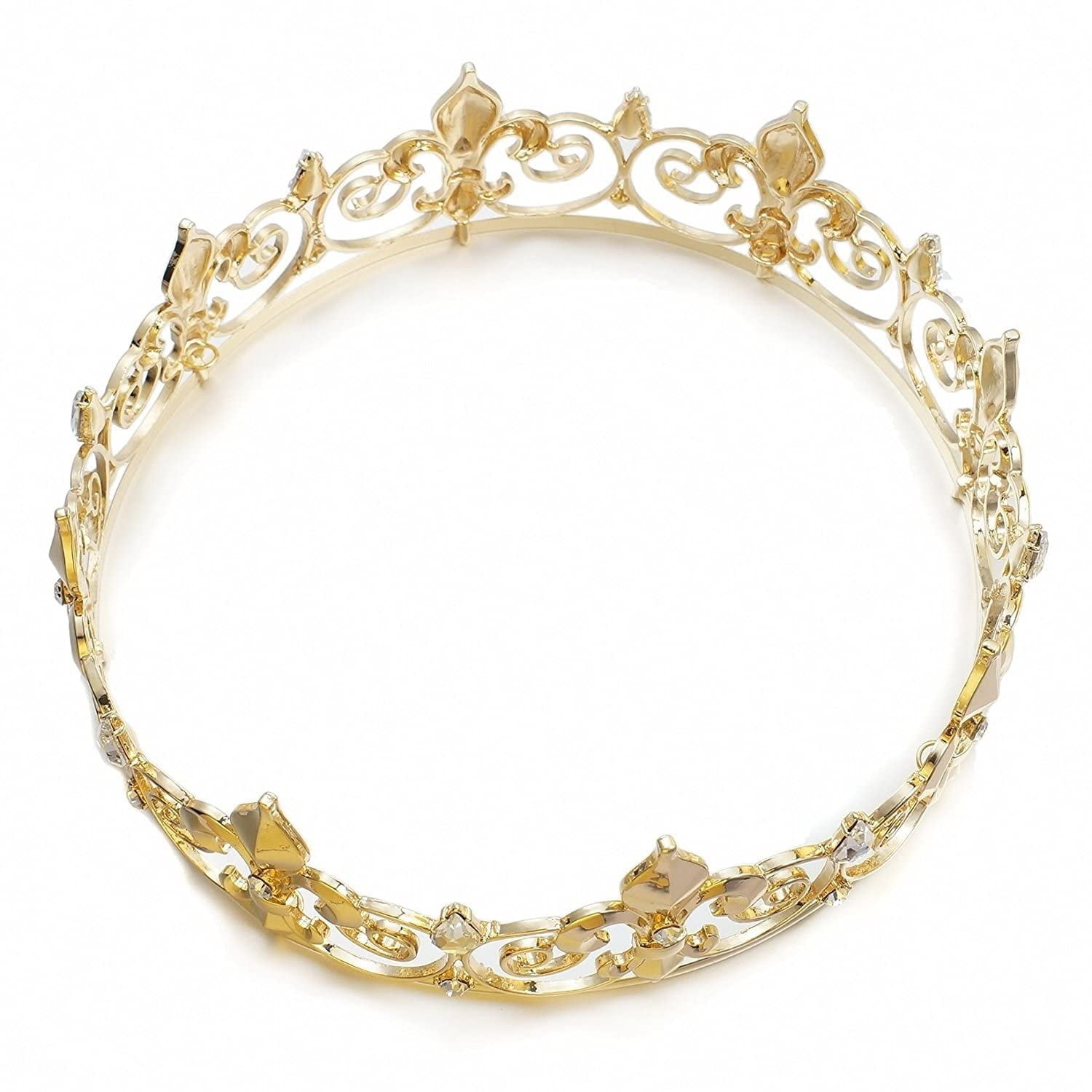 Couronne Royale De Décoration - Métal Et Strass, Occasion (quelques Bosses Mais état Correct)
