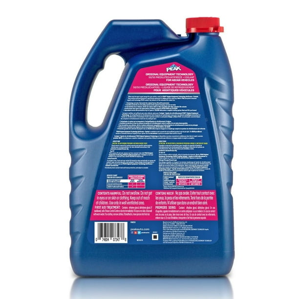 PEAK® OET Extended Life Red/Pink 50/50 Pre-Diluted Antifreeze+