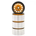 thumbnail image 3 of Aluminum Alloy Wheel Rims 4pcs Set for 1/8 1/10 RC Cars - Trax4 Trax6 Scx10 Rr10 Wraith Yeti Compatible, 2.2 Inch, 65mm OD, 36mm Width, 12mm Hex, Gold Color, 108g Each, Replacement Parts (Minimum, 3 of 7