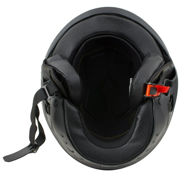 Milwaukee Helmets MPH9830DOT 'Rascal' 3/4 Open Face Flat Black 2 