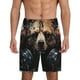 thumbnail image 1 of Fotbe Urban Bear With Headphones Pantalones Cortos de Pijama para Hombre, Ropa de Dormir, Pantalones de Pijama Cortos para Hombre-Medium, 1 of 6