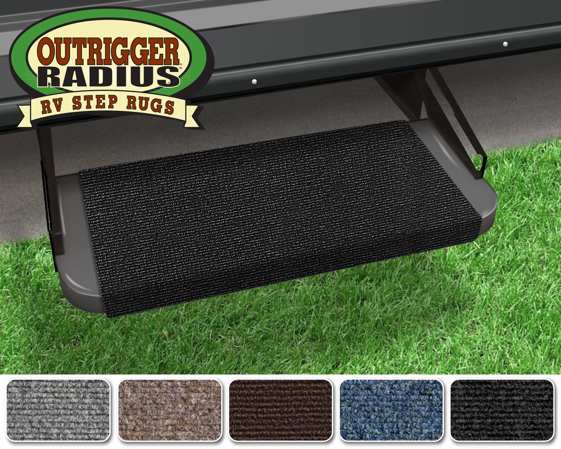 Prest-O-Fit 2-0314 Outrigger RV Step Rug Black Onyx 18 In. Wide ...