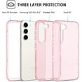 thumbnail image 2 of for Samsung Galaxy S23 Plus Case, Glitter 3 in 1 Heavy Duty Cover Hybrid Hard PC Rugged Shockproof Bling Sparkle Full Body Protective Phone Case for Samsung S23 Plus 6.6", Pink, 2 of 18