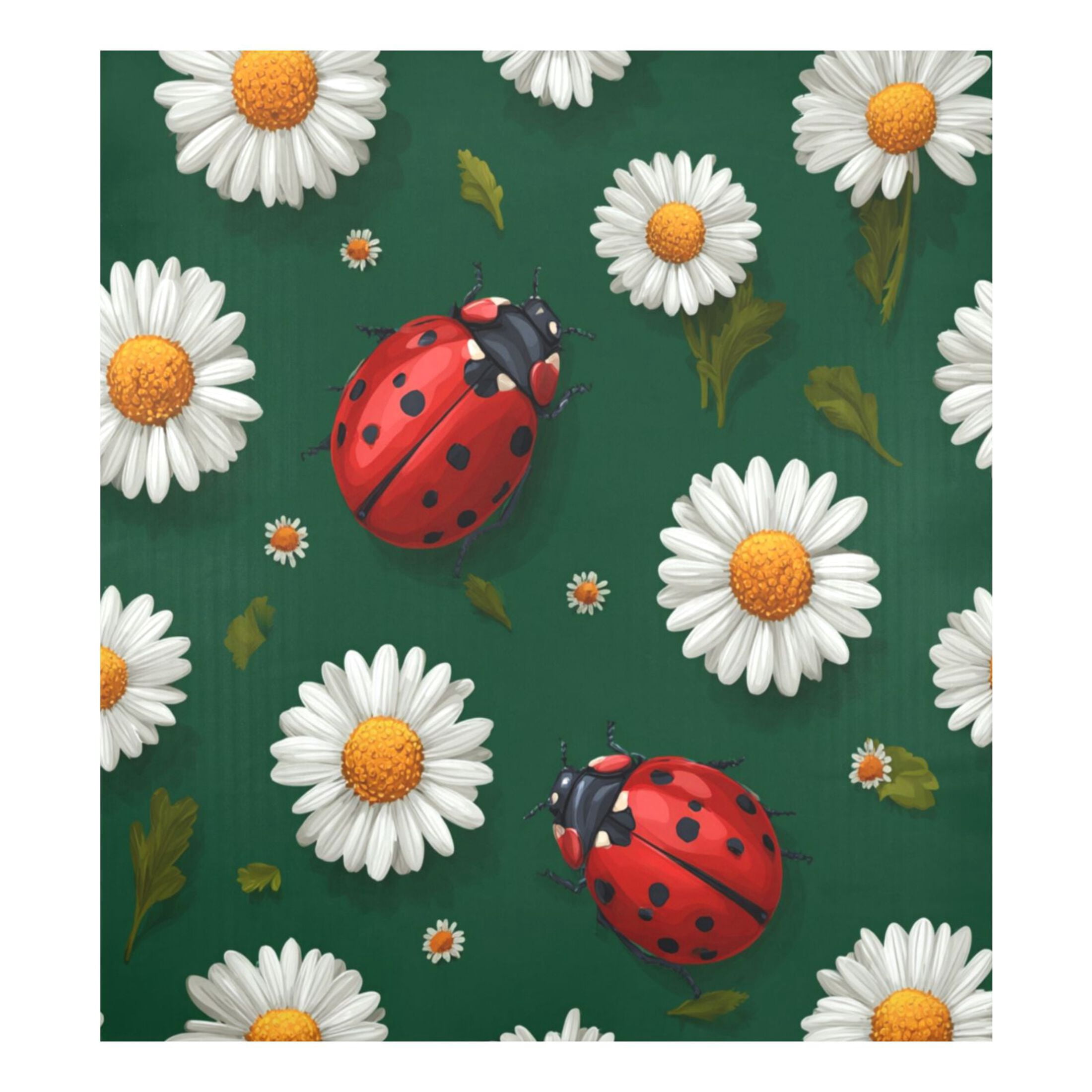 Dishwasher Sticker Magnetic Dishwasher Sticker Magnetic Decorative Sticker Refrigerator Sticker Dishwasher Decorative Stickers Cute Ladybug White Daisy