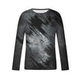 thumbnail image 4 of Father's Day T Shirts for Mens Long Sleeve Crewneck Relaxed Fit Gradient Camouflage Tee Tops, 4 of 5