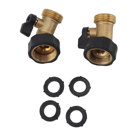Water Hose Shut Off Valves, Stable Output Anti Rust Flexible Flow Control Brass Gooseneck Hose Connector 3/4 Inch Thread  For Irrigation Car Wash