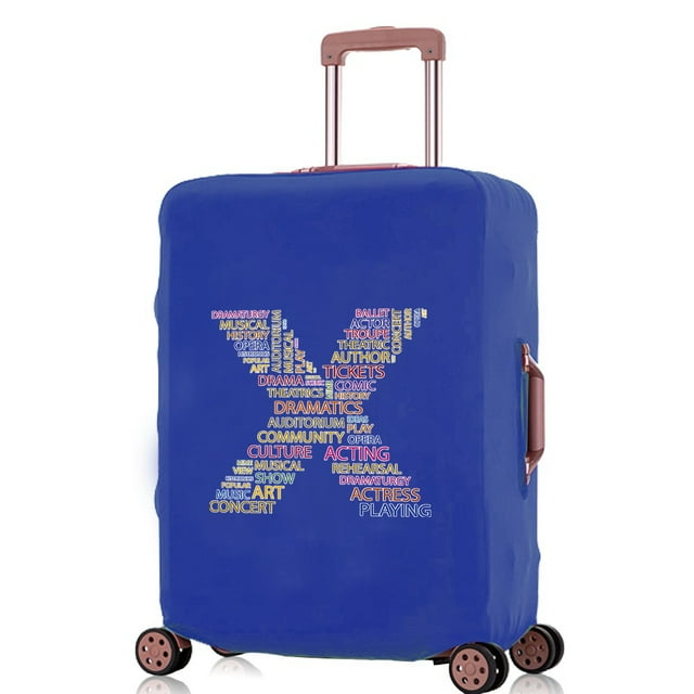 2024 Luggage Covers Travel Accessories Suitcase Cover Protector Reusable Washable 18-32inch Text Letter Printed Pattern Series 8text X M
