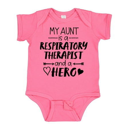 

Inktastic My Aunt is a Respiratory Therapist and a Hero Gift Baby Boy or Baby Girl Bodysuit