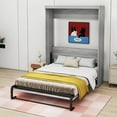 thumbnail image 3 of Runforrrs Full Size Murphy Bed, Can Fold into Cabinet, Gray, 3 of 12