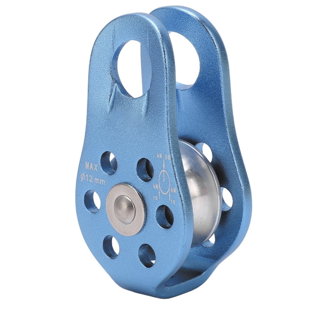 Bloc de Poulie Simple Corde, Capacité de Charge Élevée 20KN Poulie Simple Légère pour Rappel pour l'Escalade