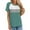 White, variant on CHGBMOK Women's T Shirts Short Sleeve Color Block/Solid Tops Casual Summer Tees