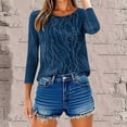 thumbnail image 6 of Neewe 3/4 Length Sleeve Womens Tops Casual V Neck Shirts Soft Basic Tees Business Work Blouses, 6 of 9