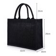 thumbnail image 3 of 12 Piezas Bolsas de Arpillera Negras, Bolsas de Yute con Asas E Interior Laminado, 3 of 7