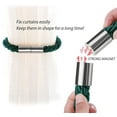 thumbnail image 2 of 4 Pack Strong Magnetic Curtain Tiebacks Modern Simple Style Drape Tie Backs Convenient Decorative Weave Rope Curtain Holdbacks for Thin or Thick Home & Office Window Draperies (Green), 2 of 5