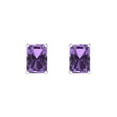 thumbnail image 3 of Clara Pucci 2Ct Alexandrite Emerald Cut VVS1 Push Back Stud 14k Solid hypoallergenic Gold Designer Earrings For June, 3 of 7