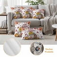 thumbnail image 6 of Fall Hedgehog Outdoor Waterproof Pillow Covers, Thanksgiving Pumpkin Sunflower Eucalyptus Decorative Square Throw Pillowcase Sofa Cushion Sham for Patio/Couch/Chair, 26"x26" 2 Pack, 6 of 8