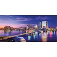 thumbnail image 4 of United States Piggy Bank, Jacksonville Florida Skyline Vibrant Night St. Johns River Scenic, Ceramic Coin Bank Money Box for Cash Saving, 3.6" X 3.2", Royal Blue Pale Pink, by Ambesonne, 4 of 4