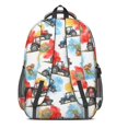 thumbnail image 3 of Tractor and Pumpkins Red Pattern Backpack for School, Cute School Bag with Adjustable Shoulder Straps and Padded Back, 16.9"x12.6"x5.9", 3 of 4